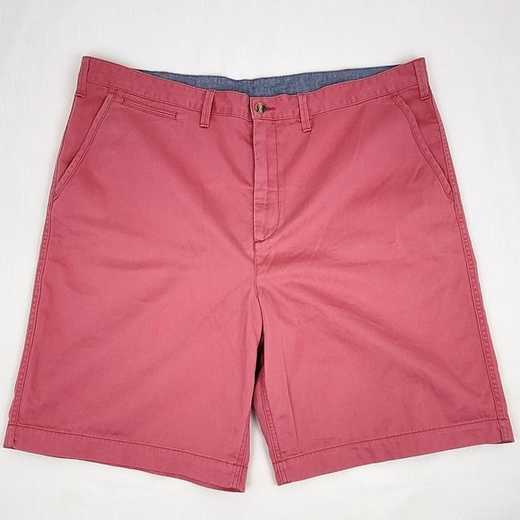 Polo Ralph Lauren Other - Polo Ralph Lauren Relaxed Fit 100% Cotton Pink Flat Front Shorts. Size 42.